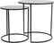 Light & Living Bijzettafel Duarte - Zwart - Ø40+Ø50cm - Luxe, Klassiek