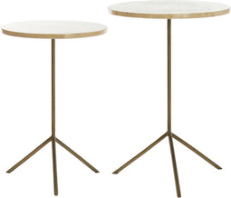 Light & Living Bijzettafel Gimi - Crème - Ø40cm - Modern