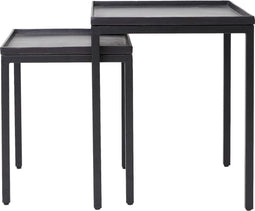 Light & Living Bijzettafel Kendra - Zwart - Set - Modern