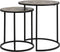 Light & Living Bijzettafel Kome - Zwart/Antiek Brons - Ø50cm - Industrieel