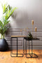 Light & Living Bijzettafel Laja - Antiek Koper/Brons - 46x31x57cm - Industrieel