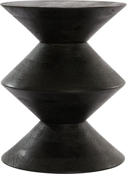 Light & Living Bijzettafel Larus - Zwart - Ø40cm - Modern