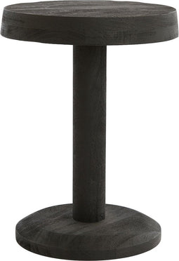 Light & Living Bijzettafel Nalagu - Zwart - Ø35cm - Modern