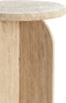 Light & Living Bijzettafel Otinia - Travertin - 48cm hoog - Zand