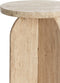 Light & Living Bijzettafel Otinia - Travertin - 48cm hoog - Zand