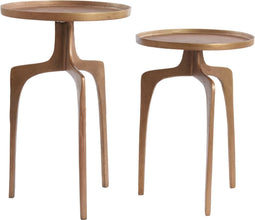 Light & Living Bijzettafel Pano - Brons - Ø41cm - Modern