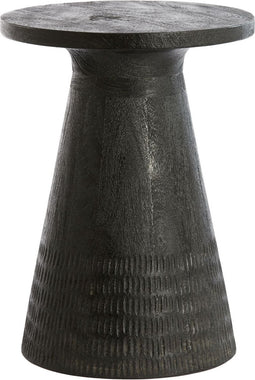 Light & Living Bijzettafel Paxos - Zwart - Ø37cm - Modern