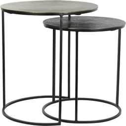 Light & Living - Bijzettafel PRIMO - Ø49x52cm - Brons - Set van 2