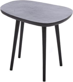 Light & Living Bijzettafel Puno - 48 x 32cm - Mat Zwart