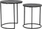 Light & Living Bijzettafel Rengo - Zwart/Nikkel - Ø49cm - Industrieel