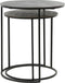 Light & Living Bijzettafel Rengo - Zwart - Ø49+Ø41cm - Industrieel