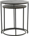 Light & Living Bijzettafel Rengo - Zwart - Ø49+Ø41cm - Industrieel
