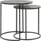 Light & Living Bijzettafel Rengo - Zwart - Ø49+Ø41cm - Industrieel