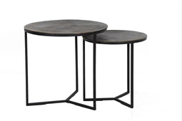 Light & Living Bijzettafel Socos - Antiek Brons - Ø48,5cm - Industrieel