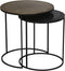 Light & Living Bijzettafel Talca - Antiek Brons/Koper - Ø40+Ø49cm - Industrieel,Landelijk