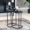 Light & Living Bijzettafel Talca - Antiek Lood Edge - Ø40+Ø35 - Luxe
