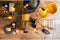 Light & Living Bijzettafel Talca - Antiek Lood Edge - Ø40+Ø35 - Luxe