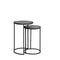 Light & Living Bijzettafel Talca - Antiek Lood Edge - Ø40+Ø35 - Luxe