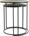 Light & Living Bijzettafel Talca - Koper/Brons - Ø40+Ø49cm - Luxe