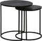 Light & Living Bijzettafel Talca - Ruw Antiek Lood - Ø49+Ø40cm - Modern