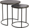 Light & Living Bijzettafel Talca - Ruw Antiek Lood - Ø49+Ø40cm - Modern