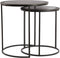Light & Living Bijzettafel Talca - Ruw Antiek Lood - Ø49+Ø40cm - Modern
