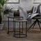 Light & Living Bijzettafel Talca - Ruw Antiek Lood - Ø49+Ø40cm - Modern