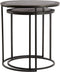 Light & Living Bijzettafel Talca - Ruw Antiek Lood - Ø49+Ø40cm - Modern