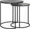 Light & Living Bijzettafel TALCA - ruw lood+antiek lood - set van 2