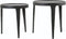 Light & Living Bijzettafel Tobias - Zwart - Ø43+Ø37cm - Modern