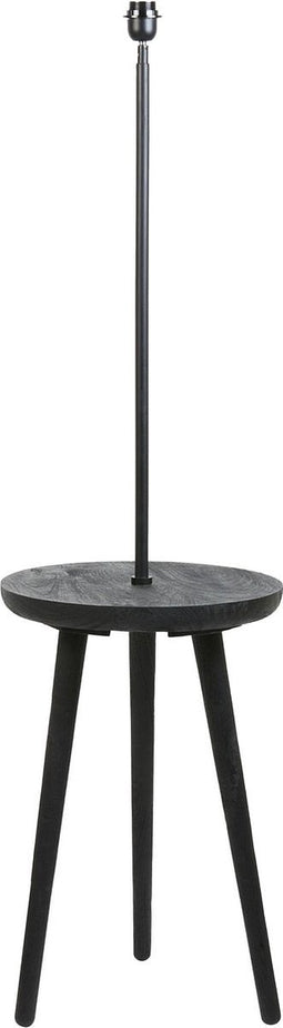 Light & Living Bijzettafel+vloerlamp Tolfa - Zwart - Ø40cm - Modern