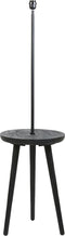 Light & Living Bijzettafel+vloerlamp Tolfa - Zwart - Ø40cm - Modern