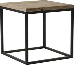 Light & Living Bijzettafel Yarula - Hout/Zwart - 40x40cm
