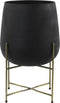 Light & Living Bloempot deco Ø43x63 cm BERTENS mat zwart+antiek brons