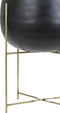 Light & Living Bloempot deco Ø50x85 cm BERTENS mat zwart+antiek brons