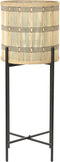 Light & Living Bloempot + standaard Corazo - Hout/Zwart - Ø31cm
