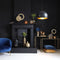 Light & Living Boca - Bijzettafel - Mat Zwart + Wash Goud - 100x25x70cm + 120x25x80cm