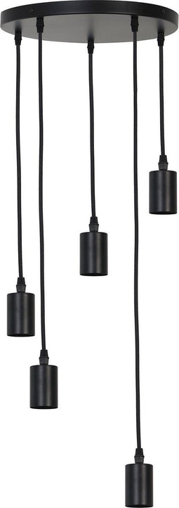 Light & Living Brandon Pendel Hanglamp - Mat Zwart - 5L