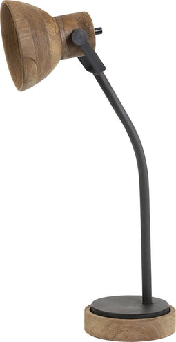 Light & Living Bureaulamp Imbert - donker bruin-mat zwart