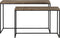 Light & Living Camasca - Rechthoekige Bijzettafel - Hout + Zwart Metaal - 101x30x69cm + 120x40x79cm