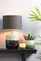 Light & Living Cilinder Lampenkap Livigno - Antraciet - Ø35x25cm