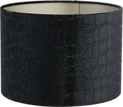 Light & Living Cilinder Lampenkap Praya - Zwart - Ø30x21cm - Modern