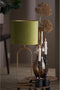Light & Living Cilinder Lampenkap Velours - Olive Green - Ø35x30cm - voor Tafellampen, Staande lamp, Hanglampen