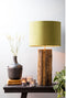 Light & Living Cilinder Lampenkap Velours - Olive Green - Ø40x30cm - voor Tafellampen, Staande lamp, Hanglampen