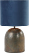 Light & Living Cilinder Lampenkap Velours - Petrol Blue - Ø35x30cm - voor Tafellampen, Staande lamp, Hanglampen