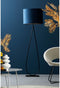 Light & Living Cilinder Lampenkap Velours - Petrol Blue - Ø50x38cm - voor Tafellampen, Staande lamp, Hanglampen