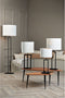 Light & Living Cilinder Lampenkap Velours - Wit - Ø40x30cm - Modern