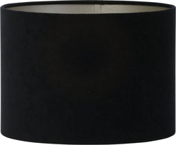 Light & Living Cilinder Lampenkap Velours - Zwart - Ø30x21cm - voor Tafellampen, Hanglampen