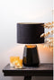 Light & Living Cilinder Lampenkap Velours - Zwart - Ø30x21cm - voor Tafellampen, Hanglampen