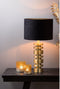 Light & Living Cilinder Lampenkap Velours - Zwart - Ø30x21cm - voor Tafellampen, Hanglampen